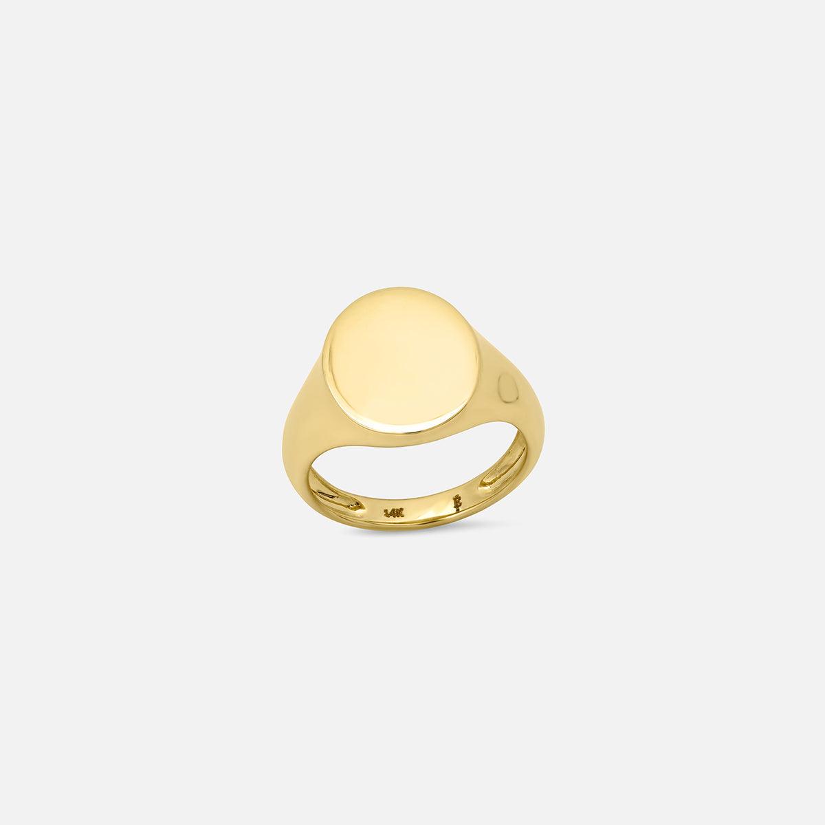 Gold Signet Pinky Ring - At Present