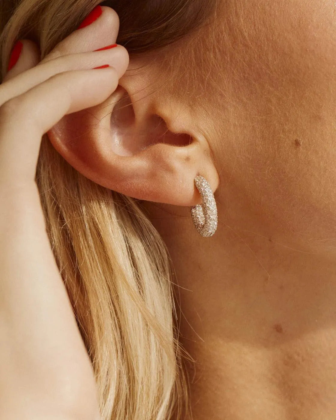 Mini Diamond Party Hoops by Eriness - At Present Jewelry