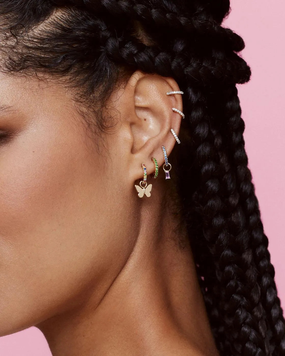 Standard Gemstone Huggies by Eriness - At Present Jewelry