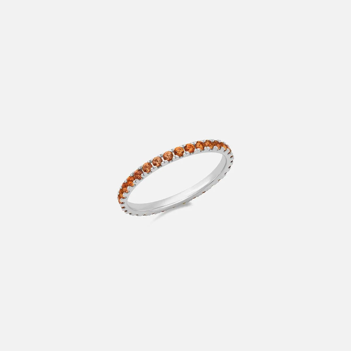 Standard Orange Sapphire Eternity Band - At Present