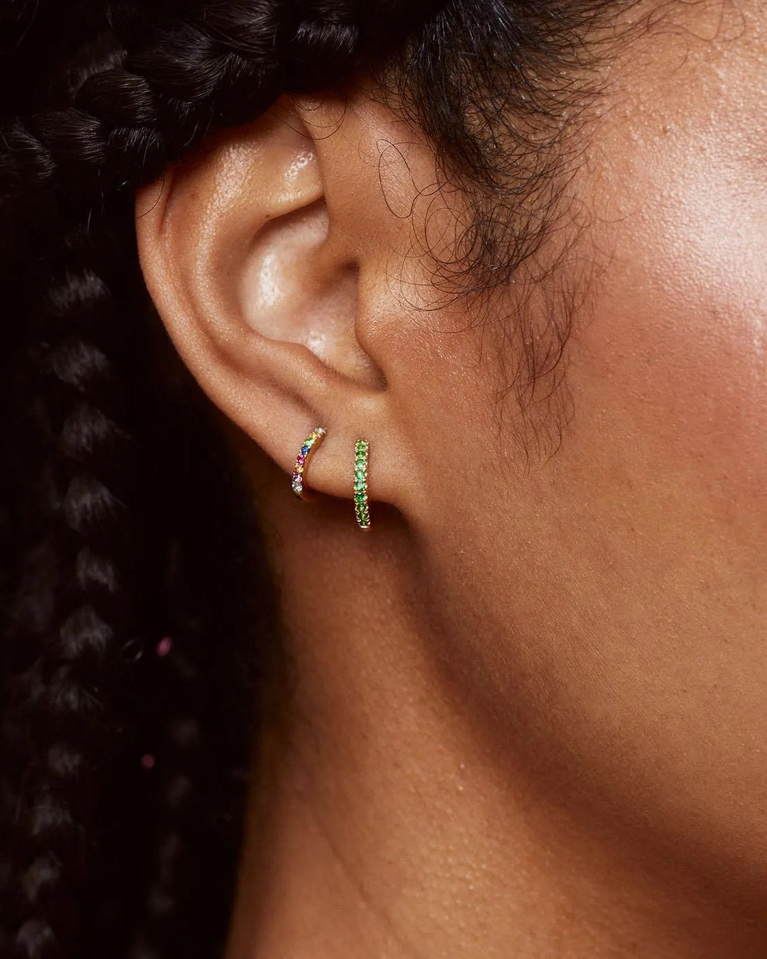 Standard Gemstone Huggies by Eriness - At Present Jewelry