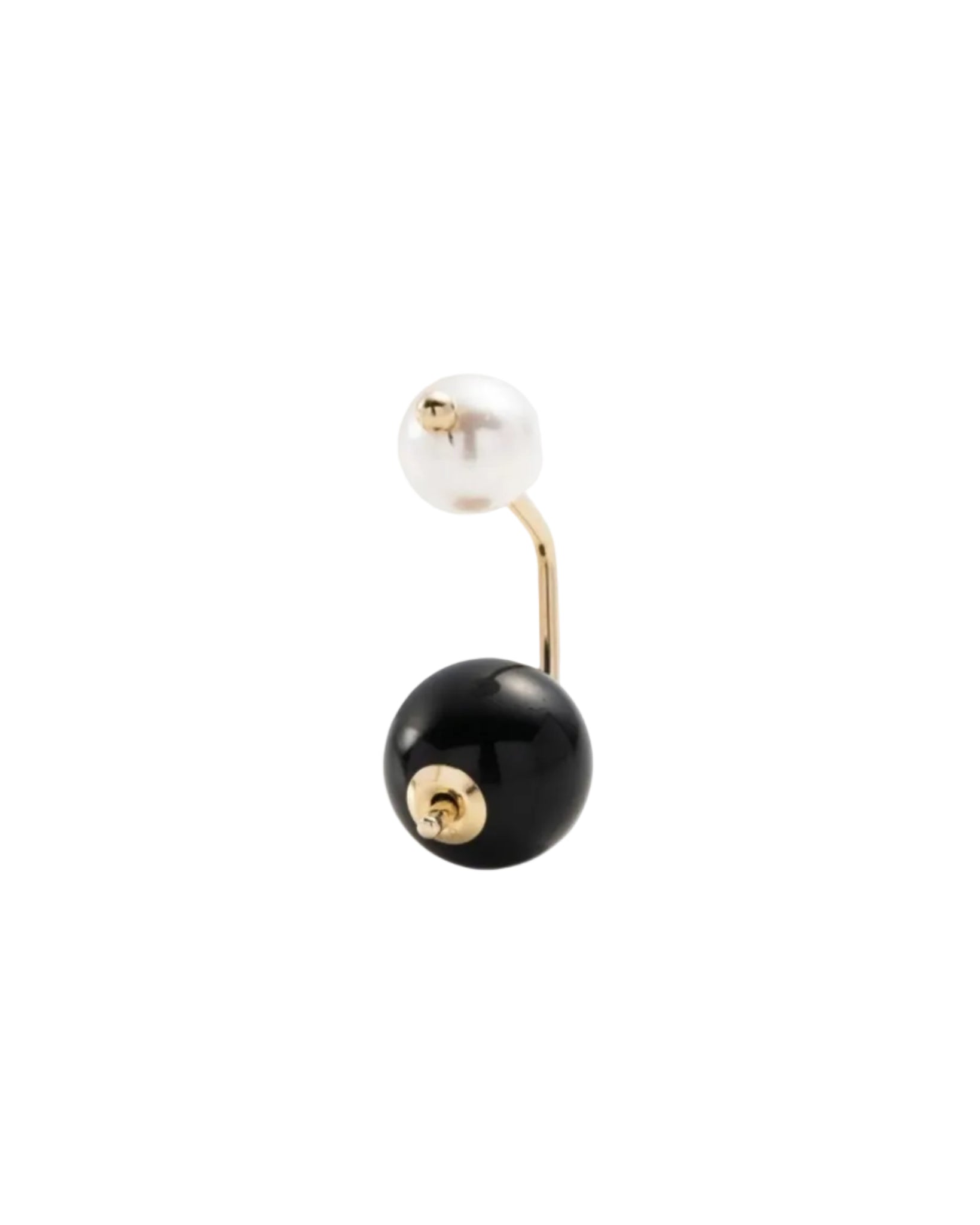 Hirotaka Bumble Bee Pearl Onyx Earring - At Present Jewelry