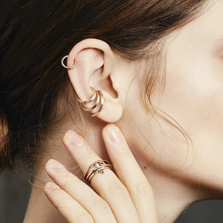 Large Dune Round Ear Cuff by Hirotaka - At Present Jewelry