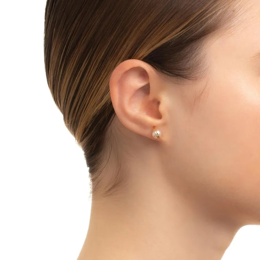 Small Beluga Pearl Earring by Hirotaka - At Present Jewelry