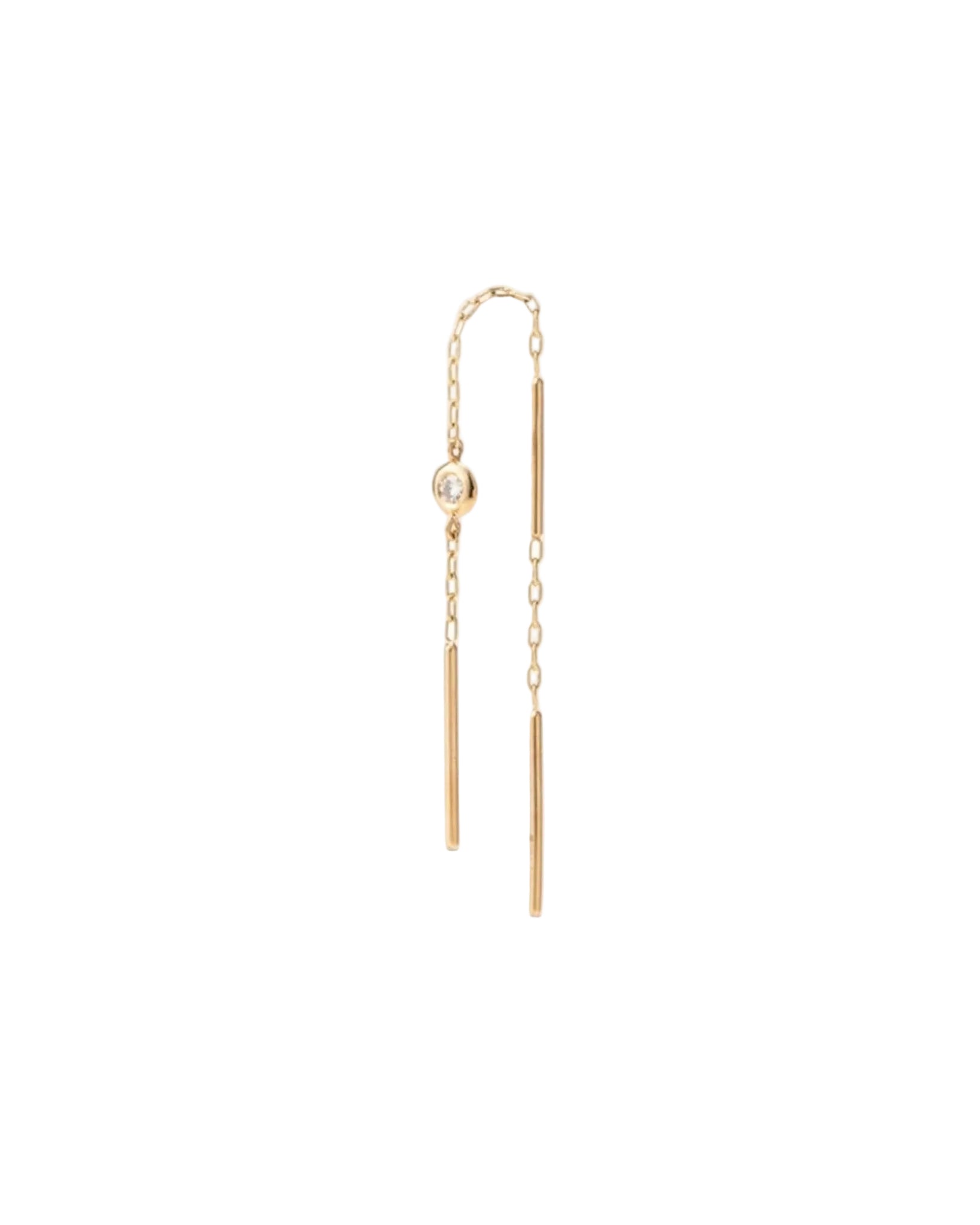 Toggle Diamond Chain Earring by Hirotaka - At Present Jewelry