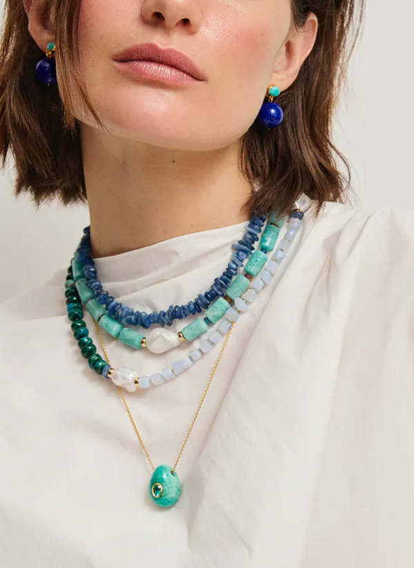 Cabana Necklace in Peacock