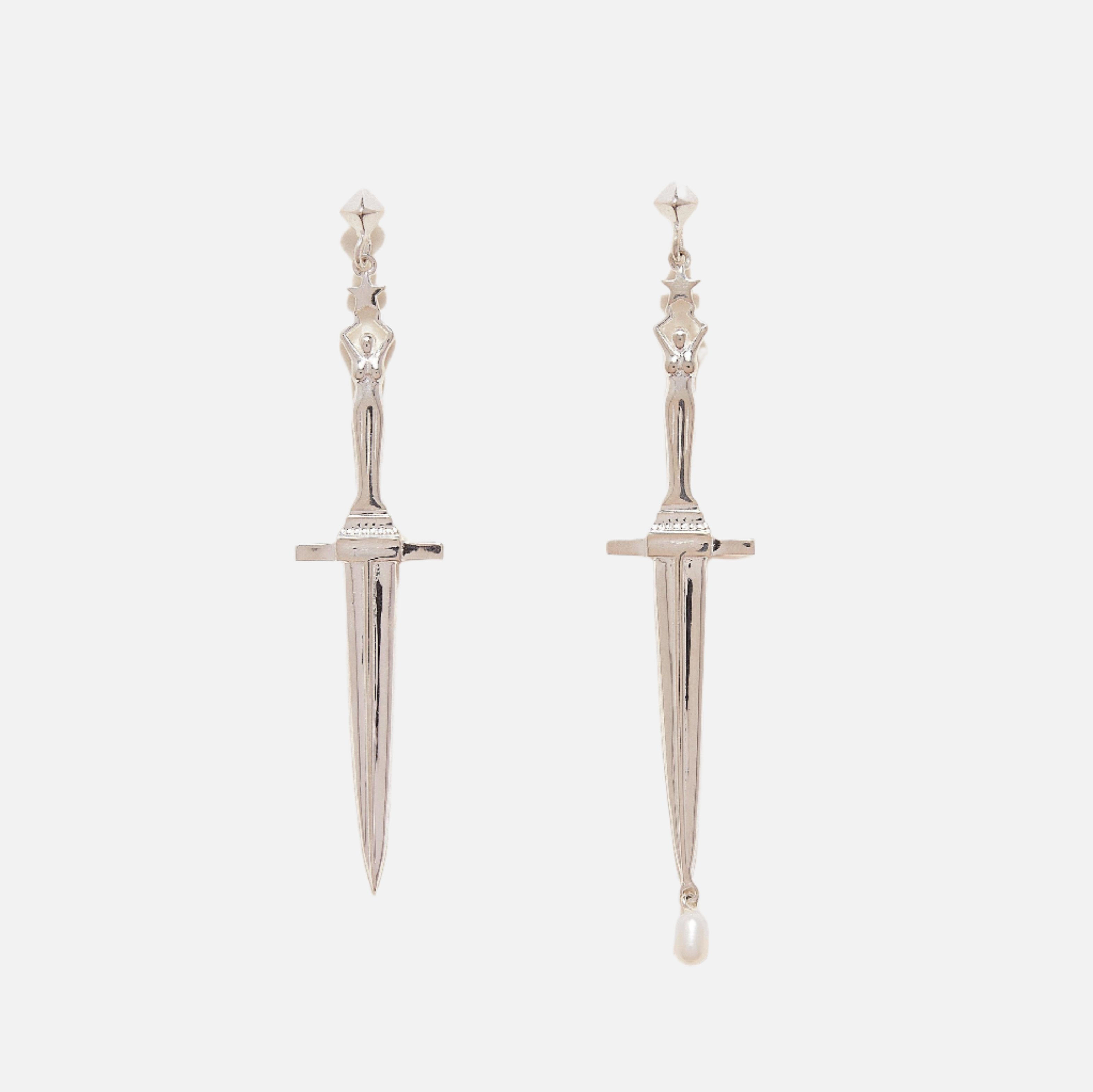 Silver Dagger Earrings by Pamela Love