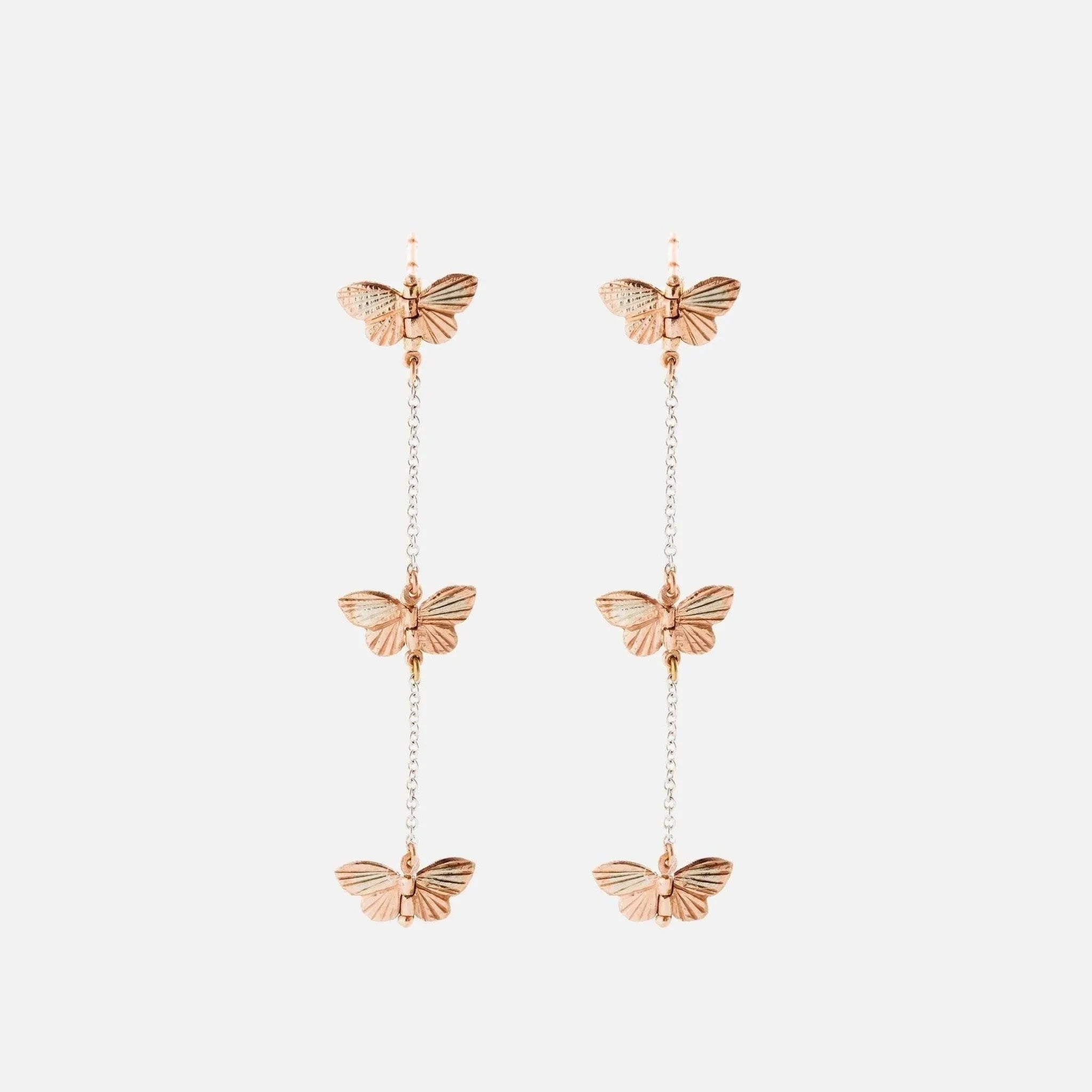 Butterfly Migration Chain Earrings - At Present