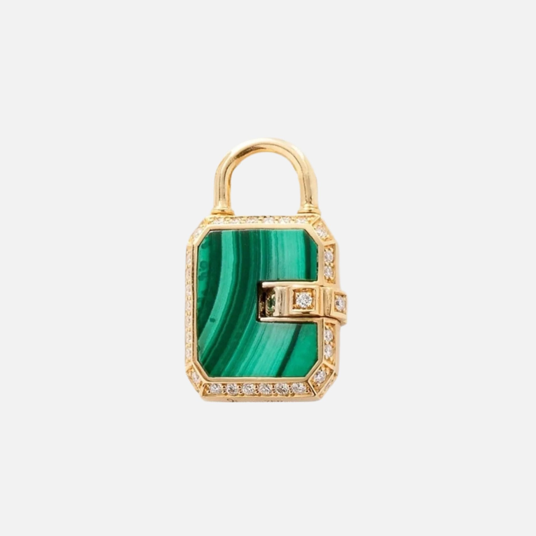 Mini Padlock, Malachite - At Present