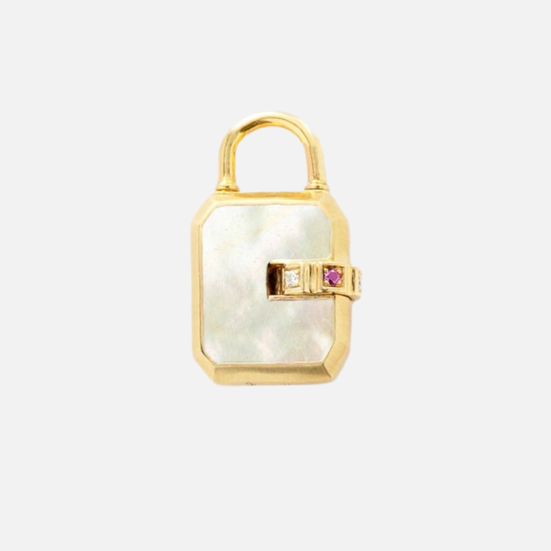 Mini Padlock, Mother of Pearl - At Present