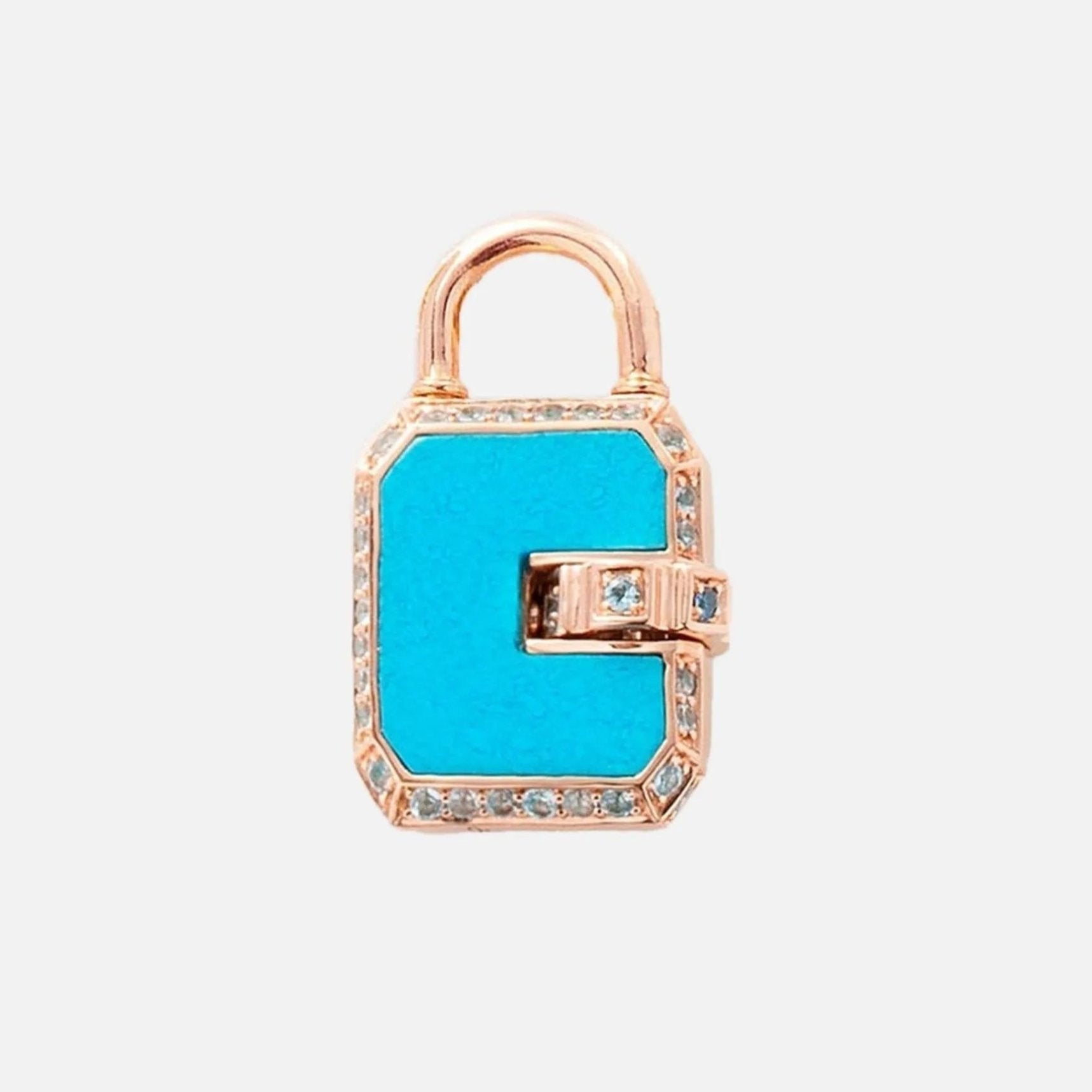 Mini Padlock, Turquoise - At Present