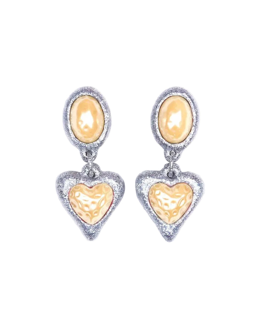 Night Fever Earrings, Silver Glitter by Julietta - At Present Jewelry