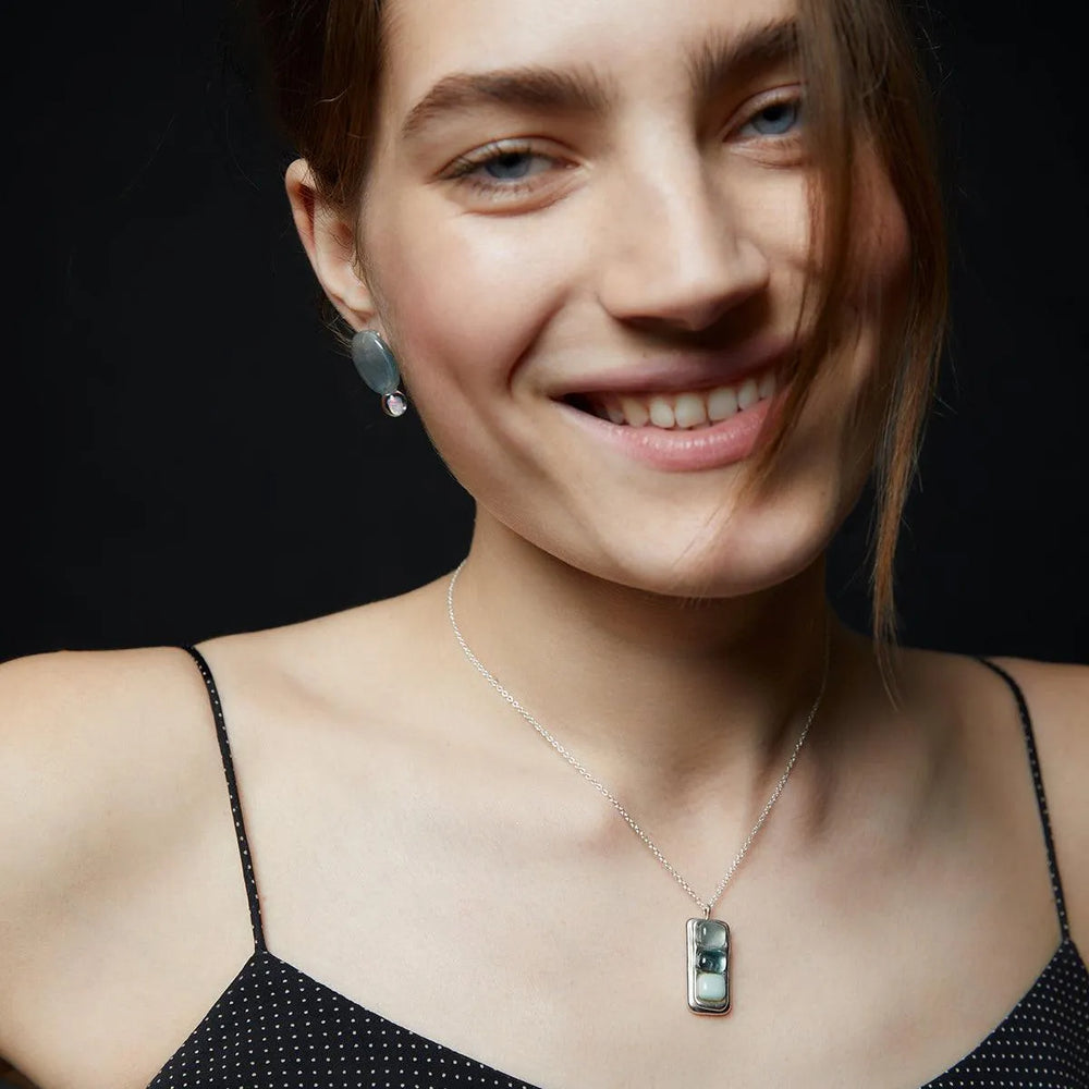 Gilson Opal Flat Sphere Earrings by KEANE - At Present Jewelry