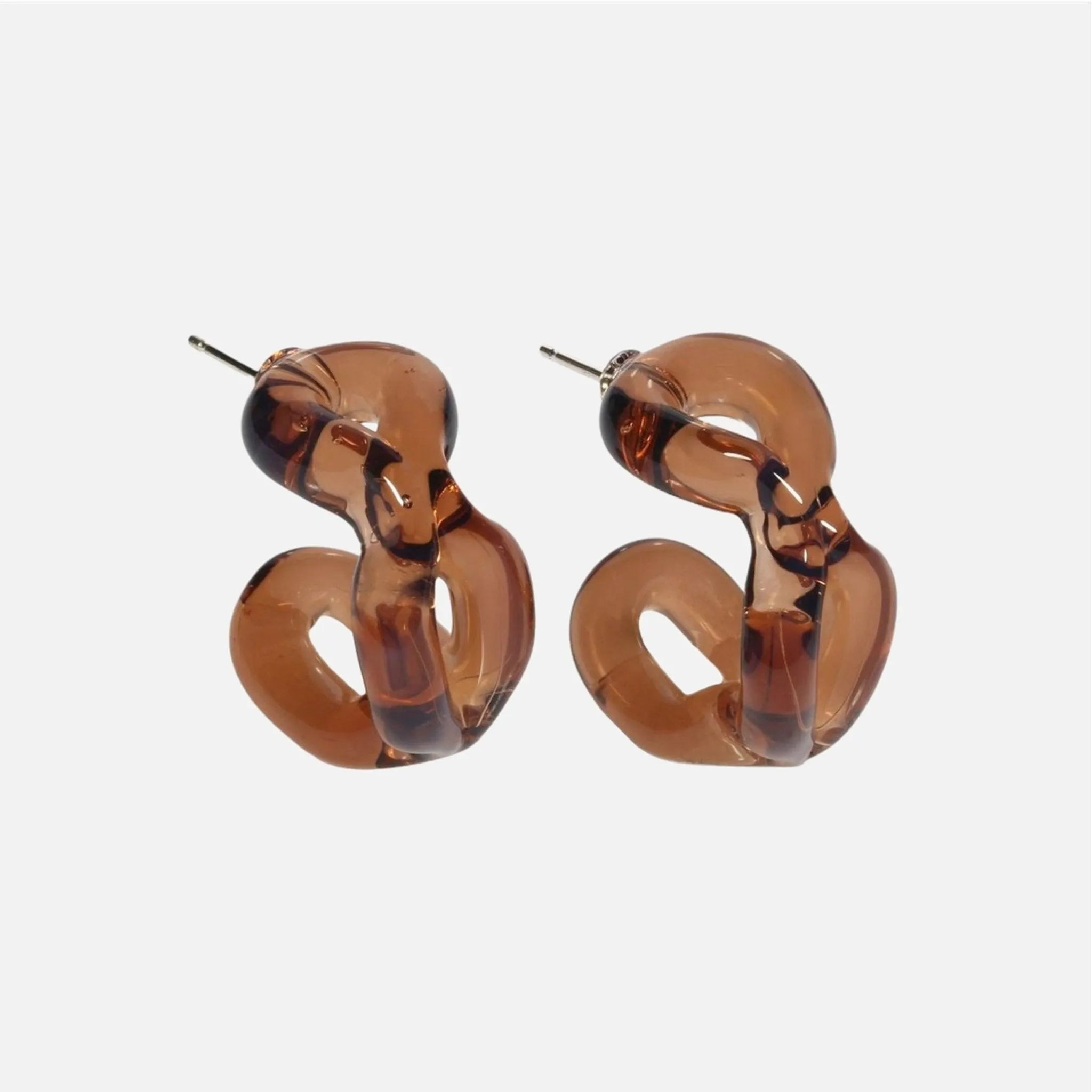 Ribbon Hoop Earrings - At Present