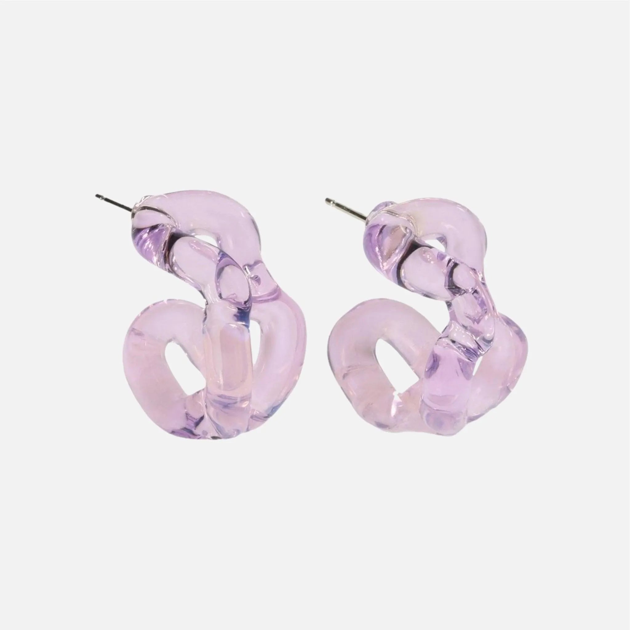 Ribbon Hoop Earrings - At Present