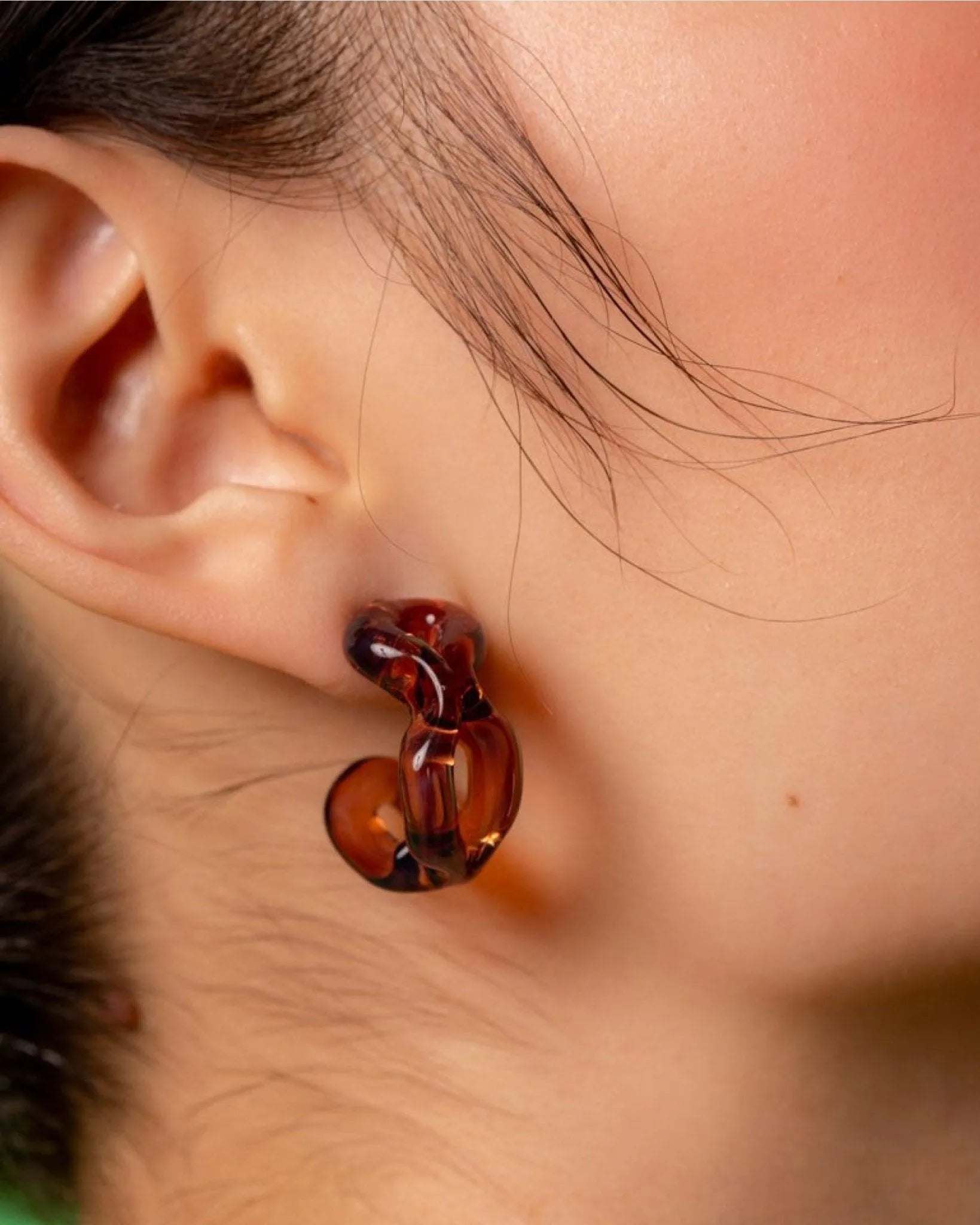 Ribbon Hoop Earrings by KEANE - At Present Jewelry
