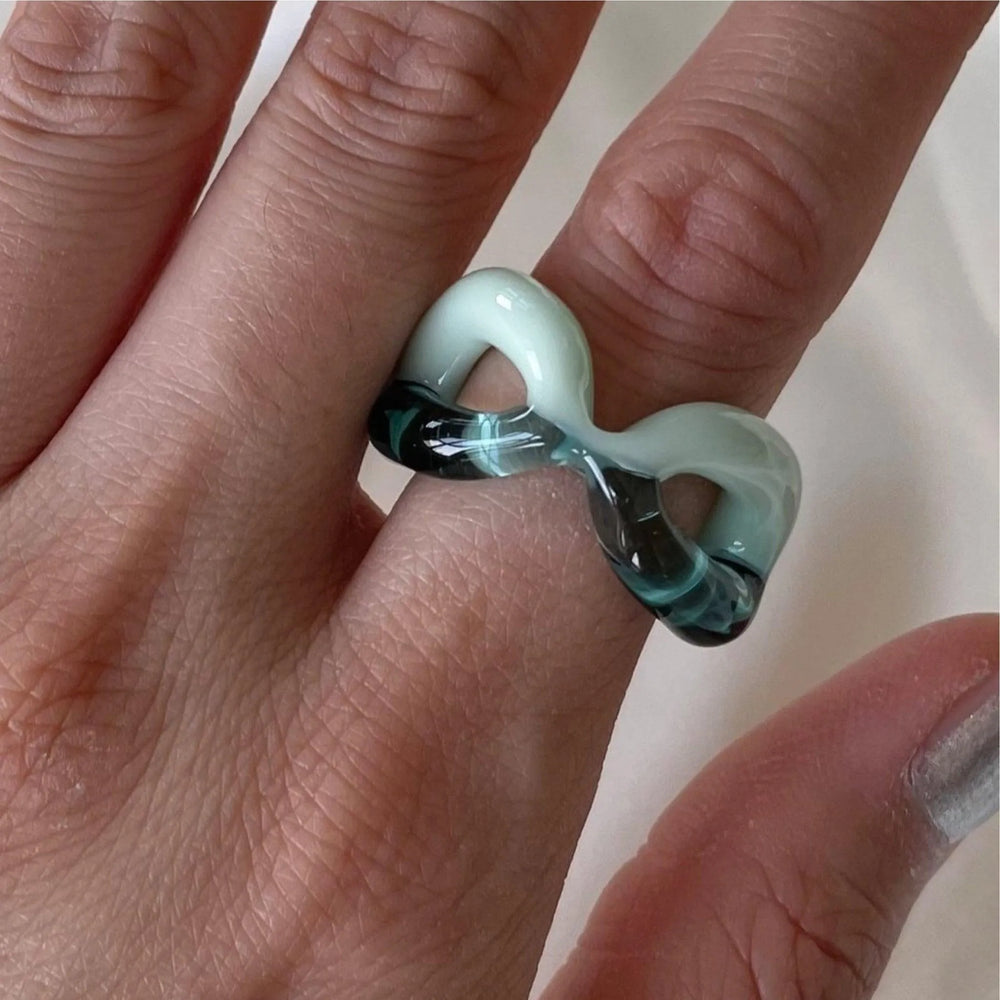 Two Tone Ribbon Ring by KEANE - At Present Jewelry