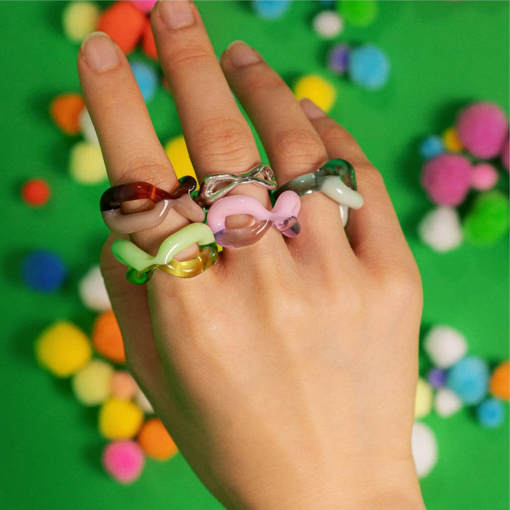 Two Tone Ribbon Ring by KEANE - At Present Jewelry