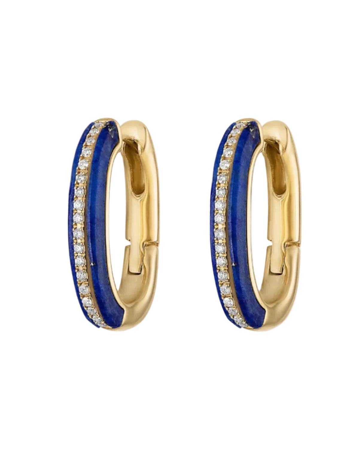 Stoned Elongated Huggie by Eden Presley - At Present Jewelry