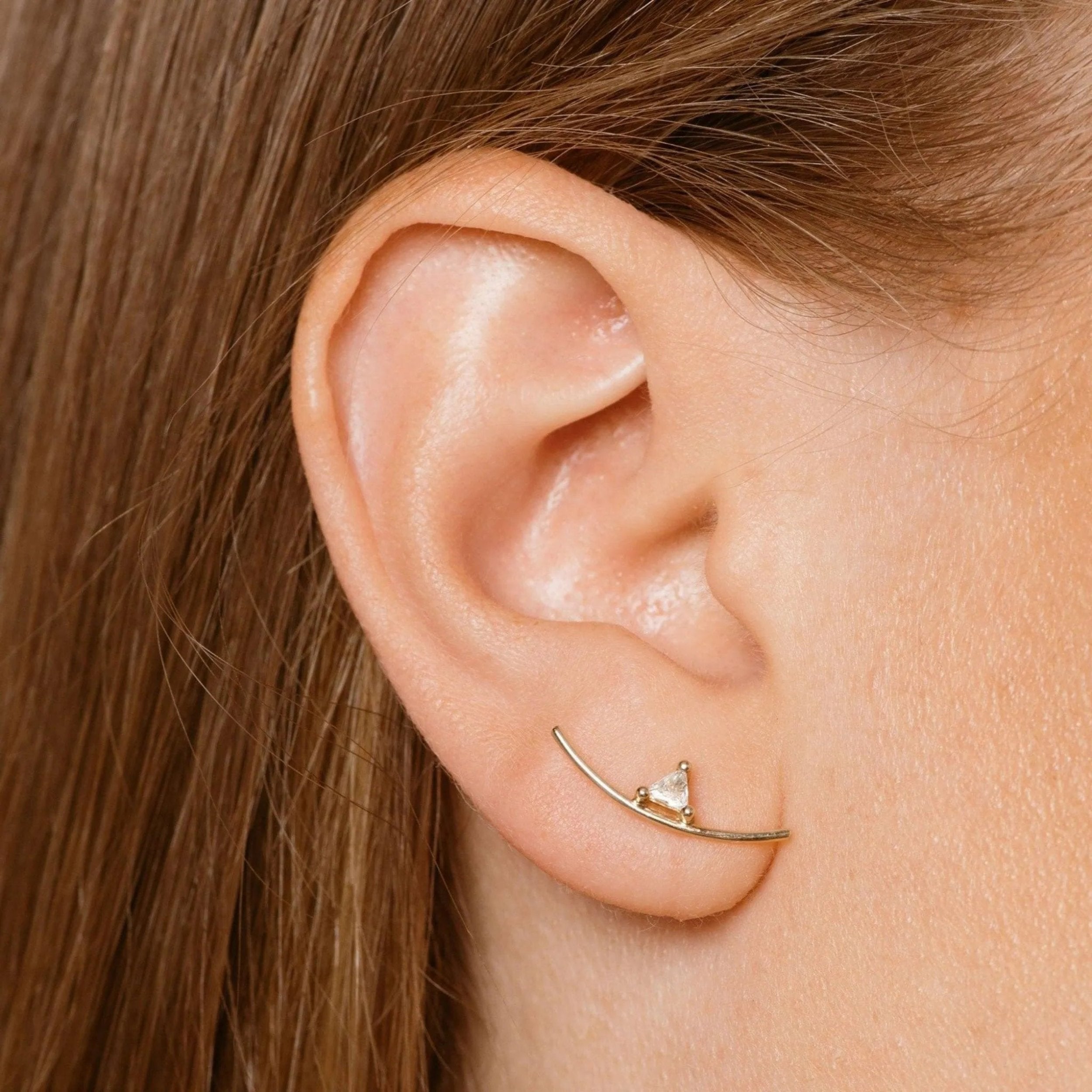 Element Curve Gold Stud Earring - At Present