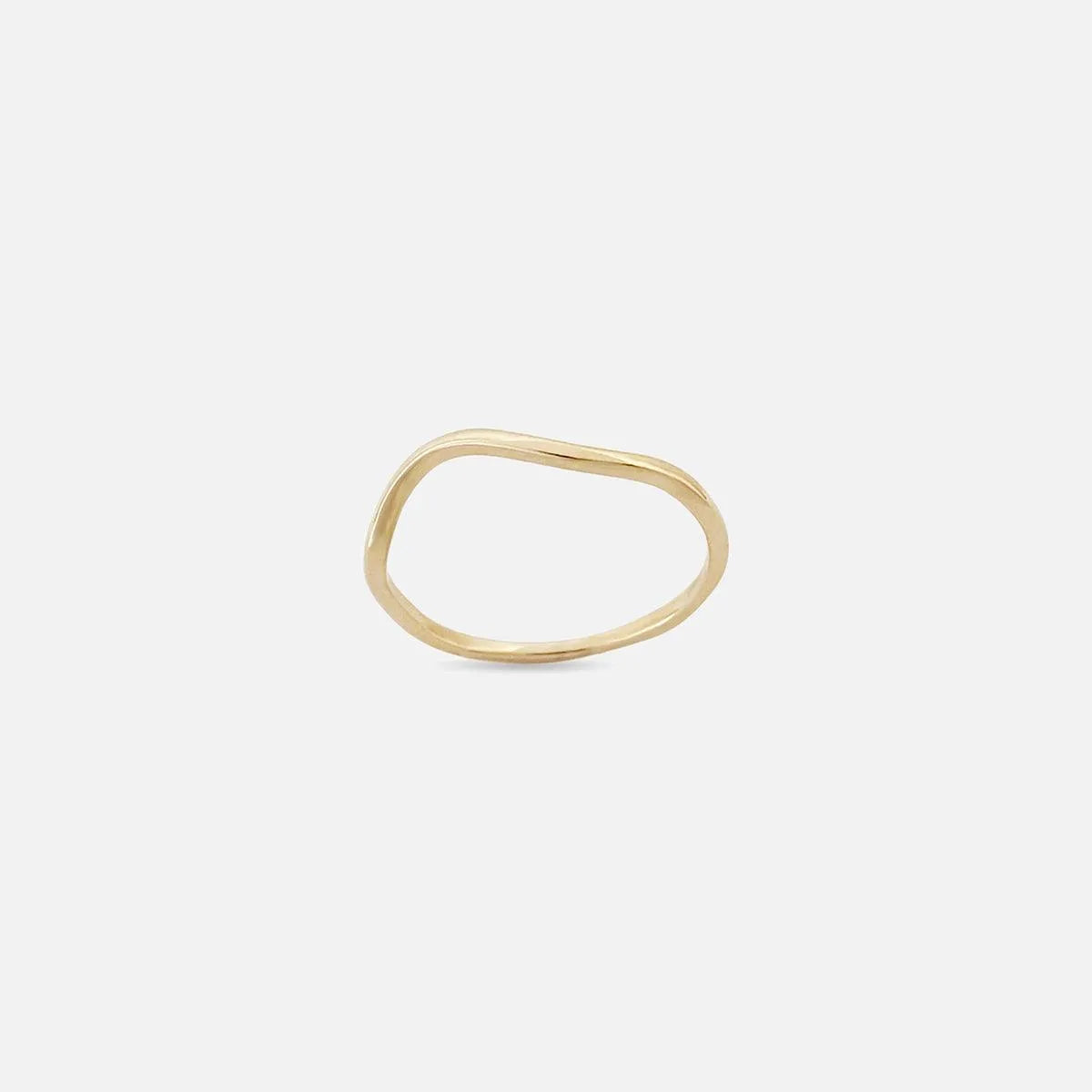 Nalu Plain Wave Band Ring - At Present