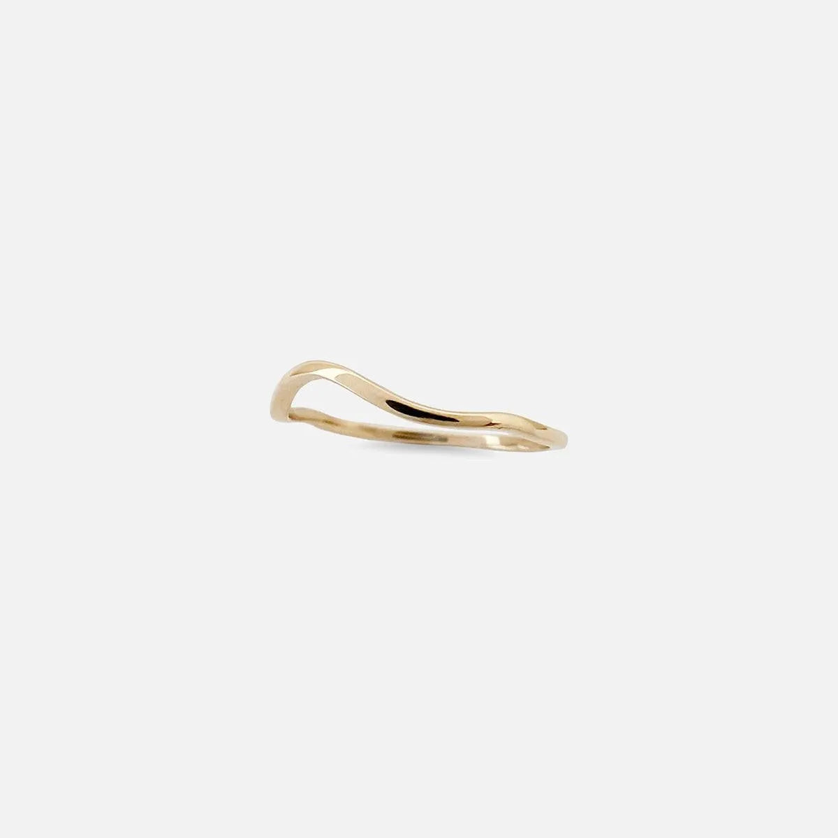 Nalu Plain Wave Band Ring - At Present