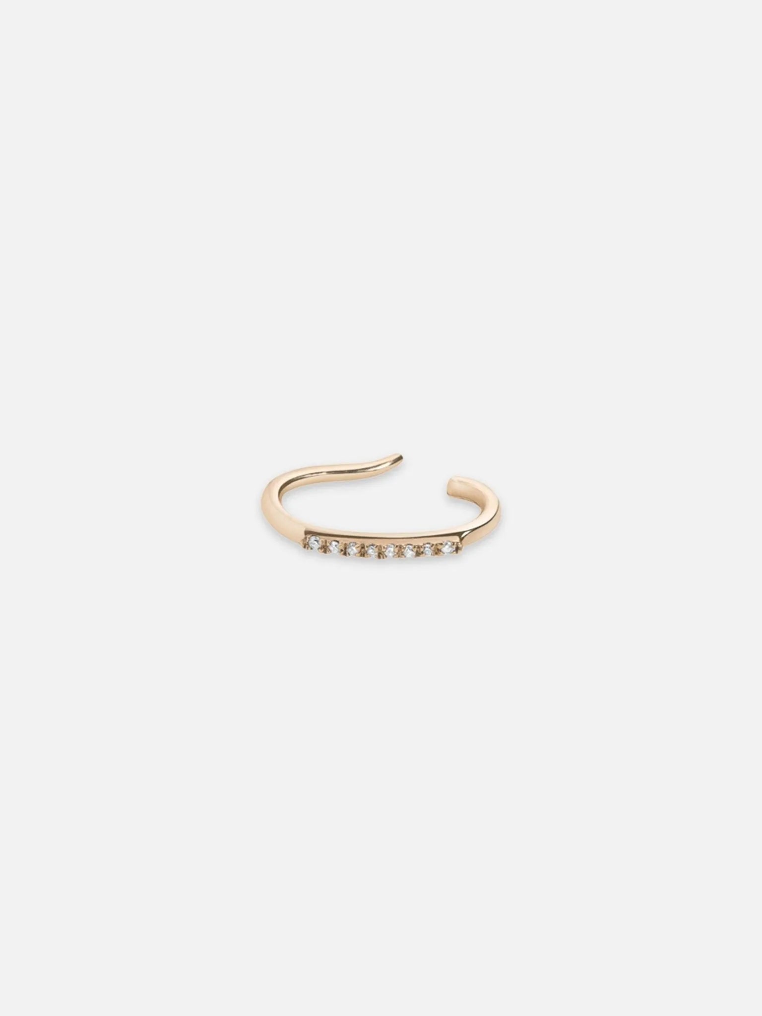 Pave Diamond Billy Cuff Gold Earring - At Present