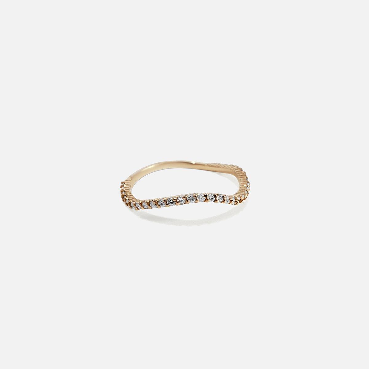 Pave Ocean Wave Diamond Band Ring - At Present