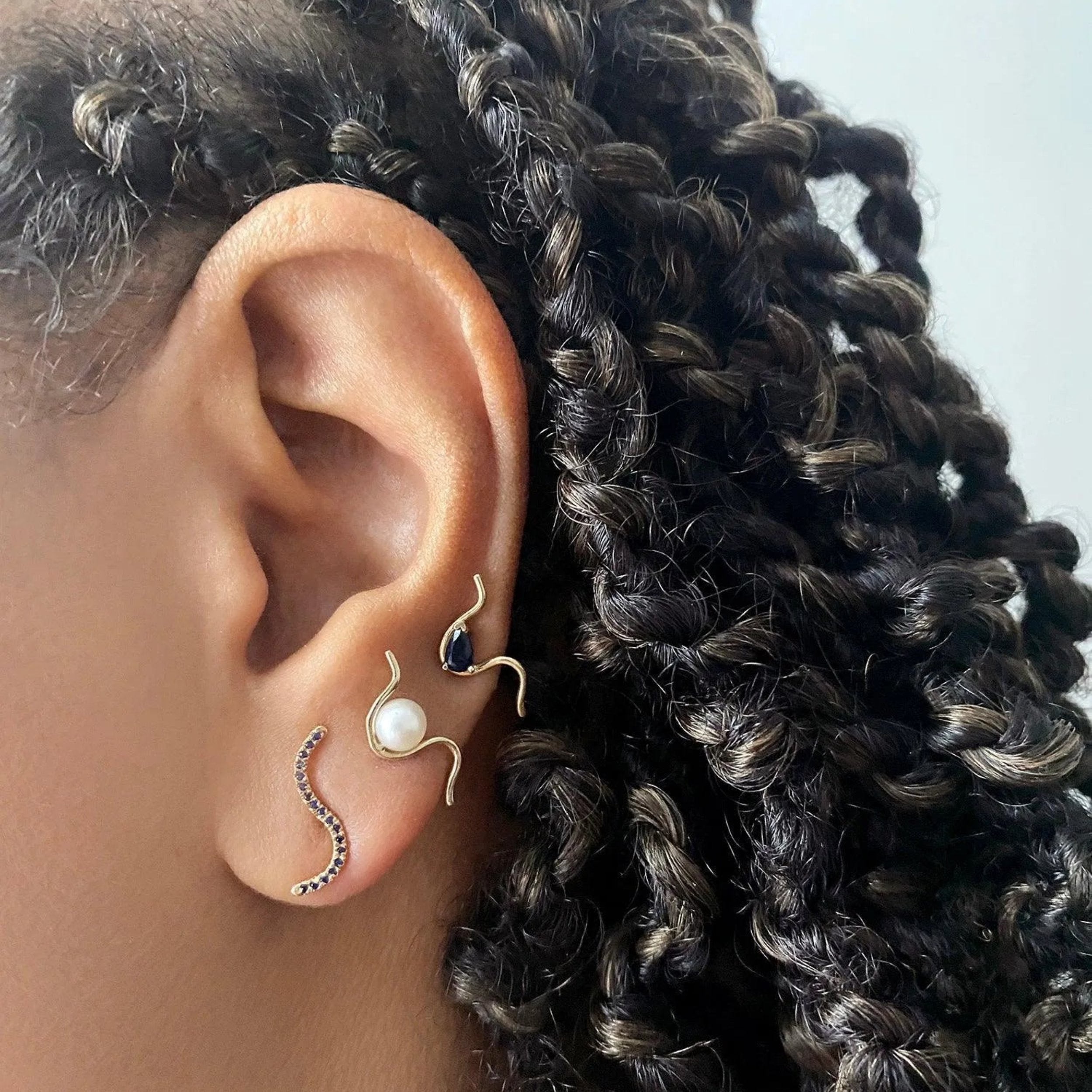 Pearl Wave Stud Earring - At Present