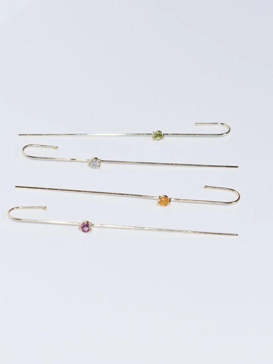 Precious Gem Needle Earring - At Present