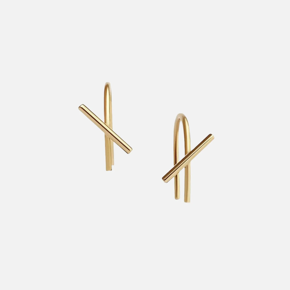 Solid Horizon Mini Thread Earring by Labulgara - At Present Jewelry