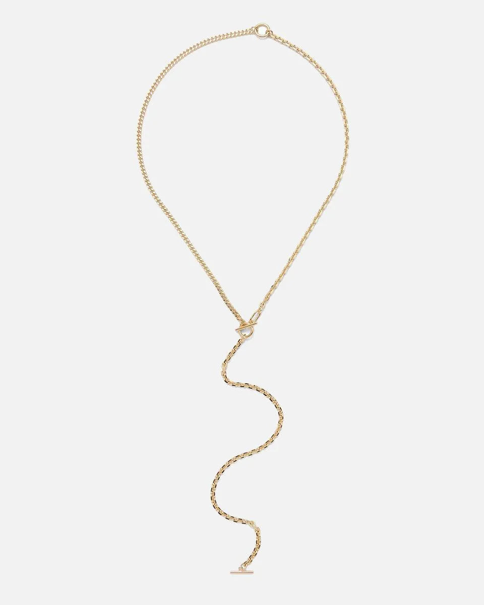 3 Way Necklace in Gold by Lady Grey - At Present Jewelry