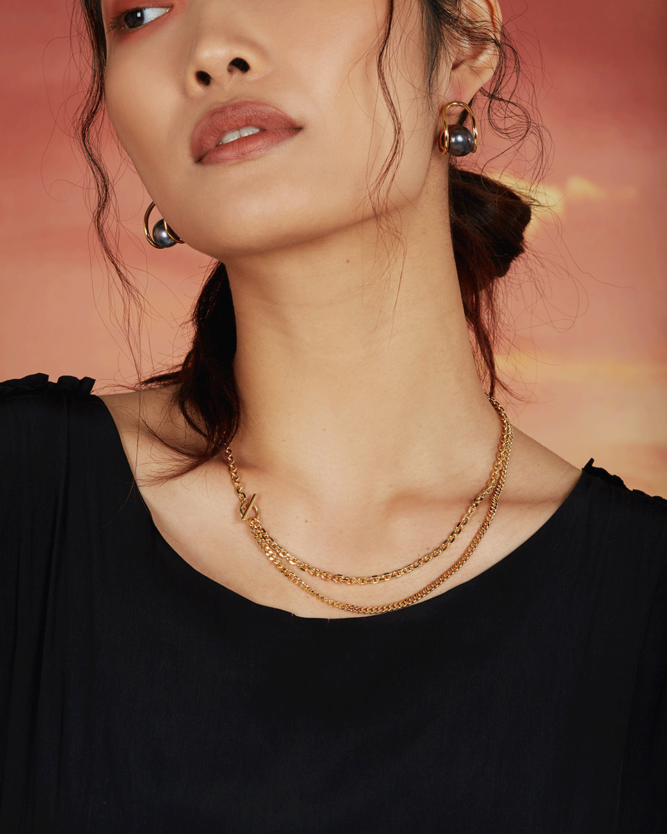 3 Way Necklace in Silver by Lady Grey - At Present Jewelry