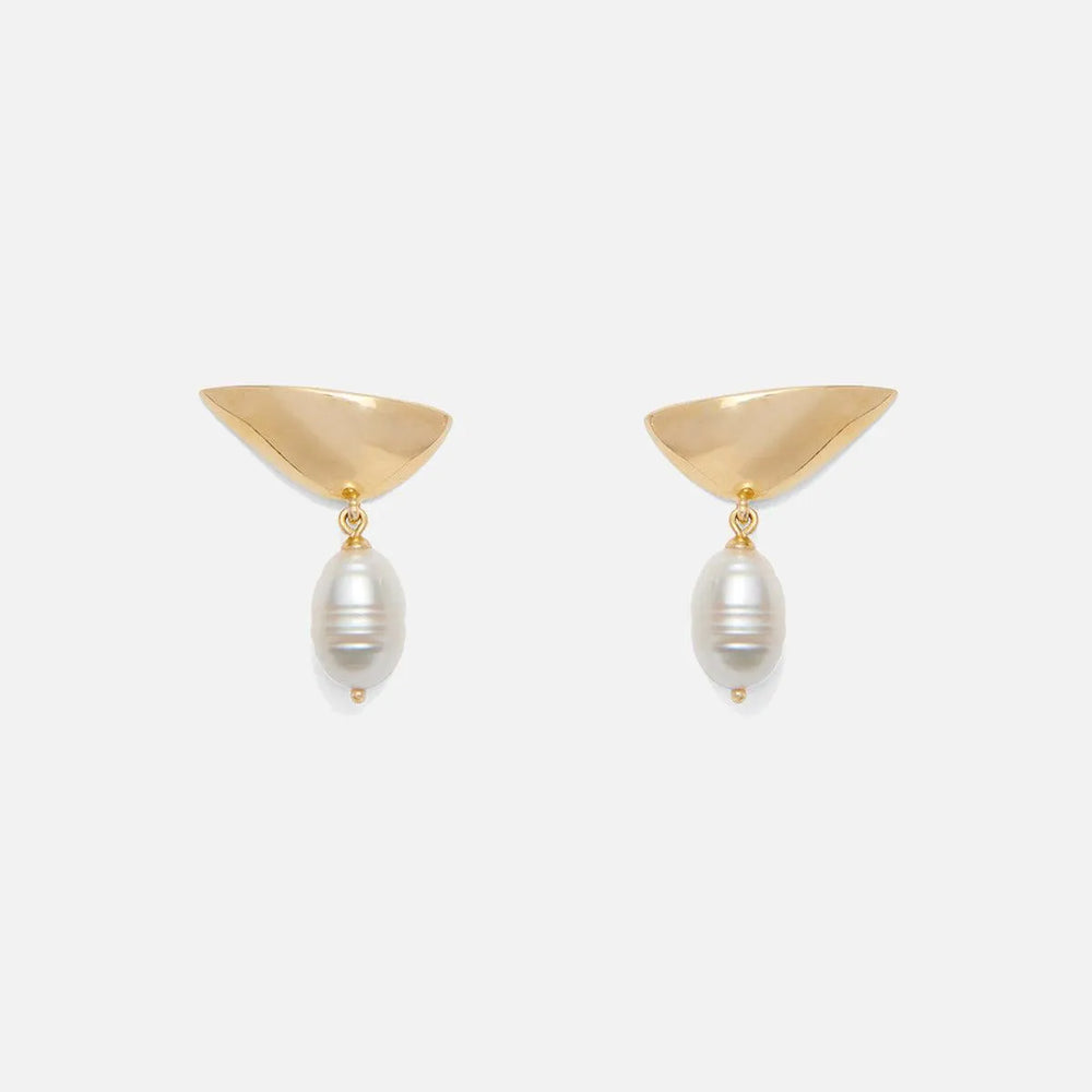 Pearl Lobe Earring in Gold by Lady Grey - At Present Jewelry