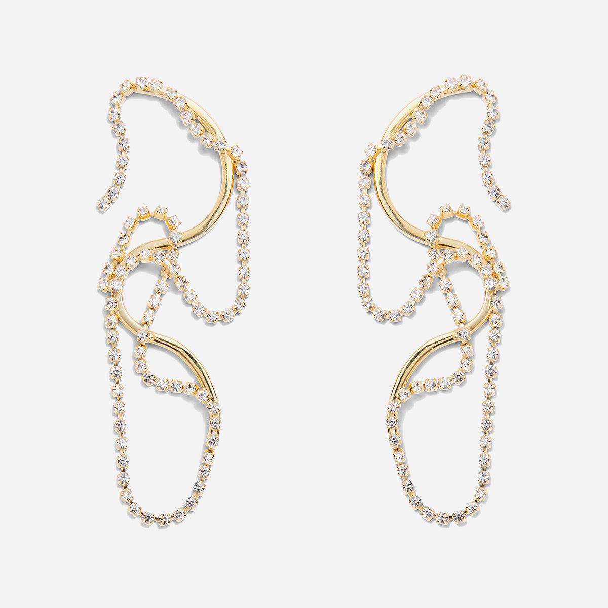 Scribble Earrings in Gold - At Present