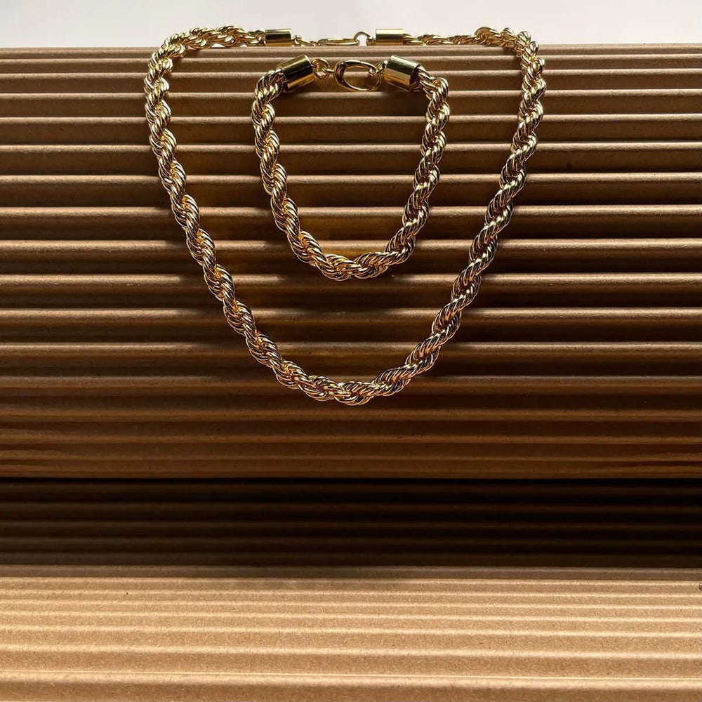 XL Rope Chain Bracelet in Gold by Lady Grey - At Present Jewelry