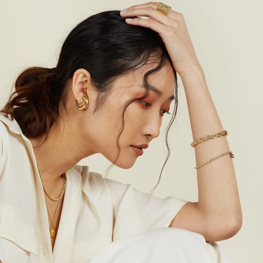 XL Rope Chain Bracelet in Gold by Lady Grey - At Present Jewelry