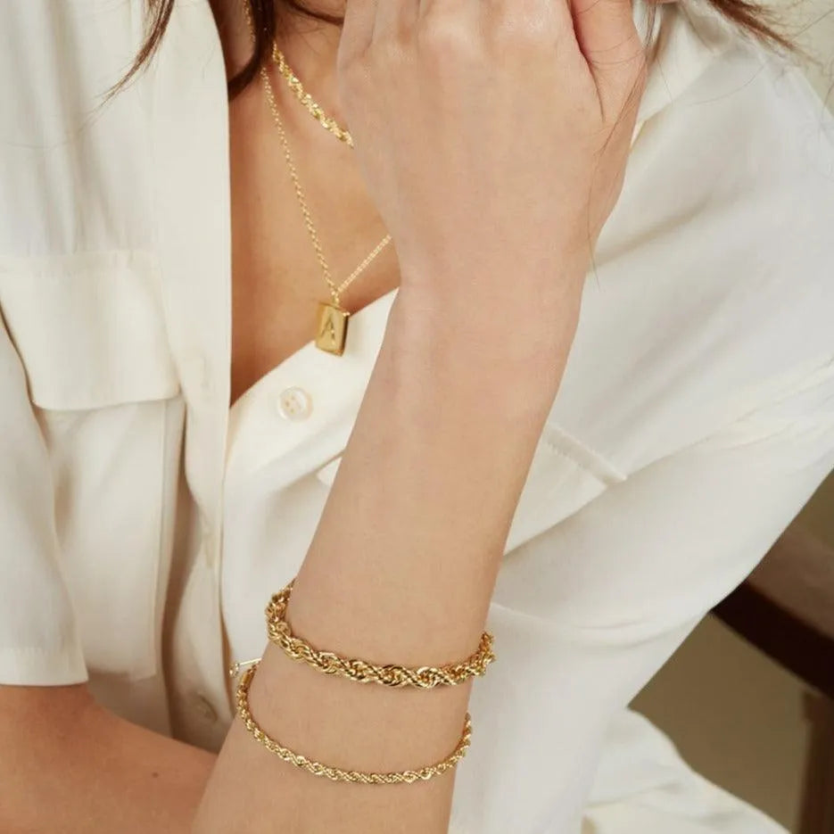 XL Rope Chain Bracelet in Gold by Lady Grey - At Present Jewelry