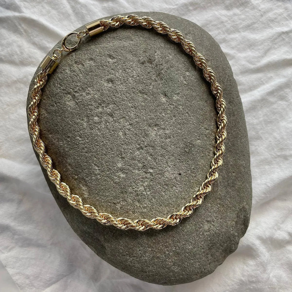 XL Rope Chain Necklace in Gold by Lady Grey - At Present Jewelry