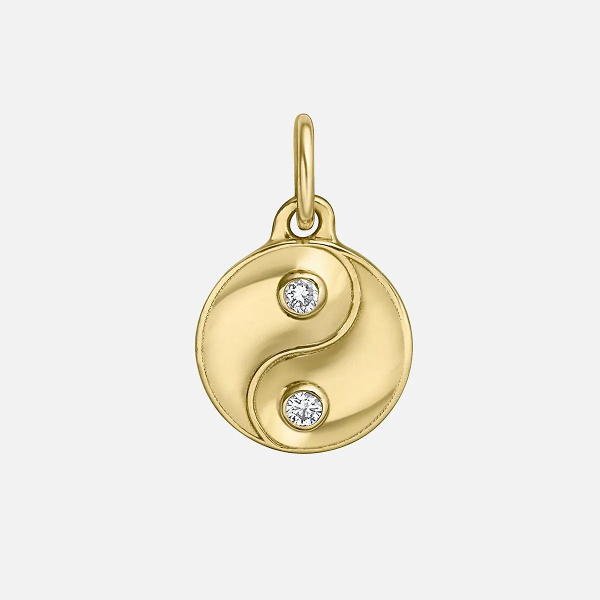 Harmony Domed Diamond Yin Yang Pendant, Mini - At Present