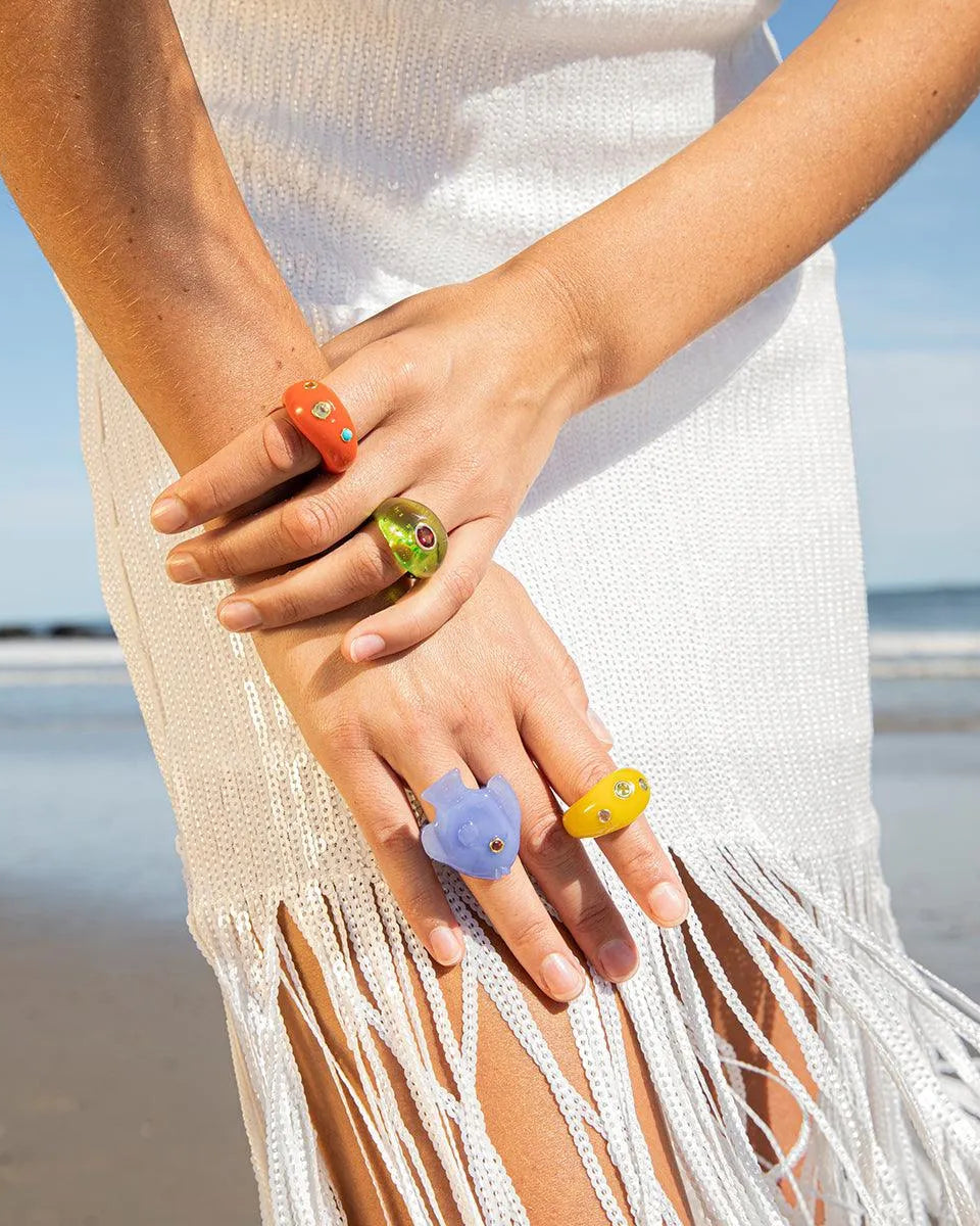 Monument Ring, Lime by Lizzie Fortunato - At Present Jewelry