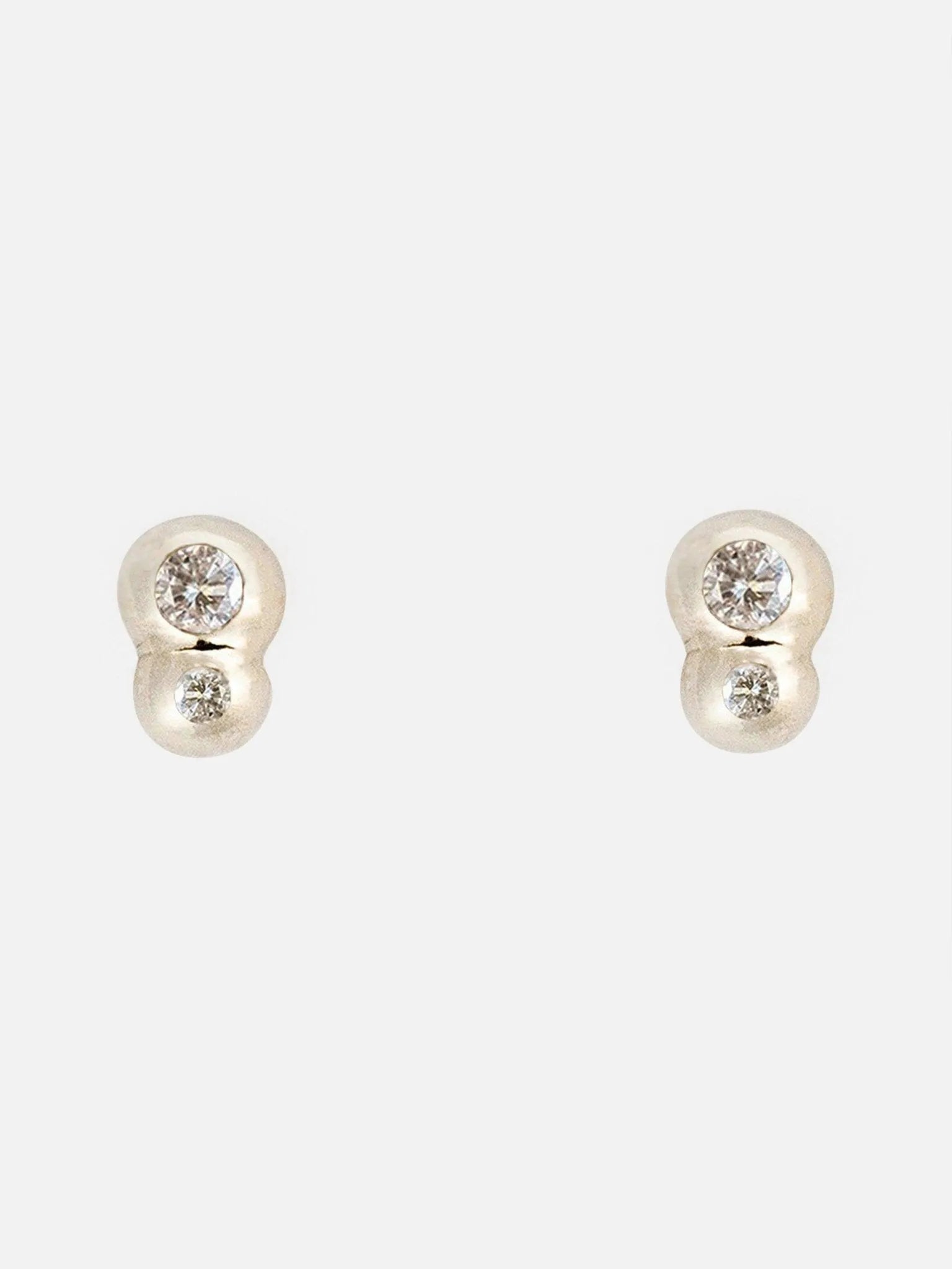 White Diamond Bela Studs - At Present