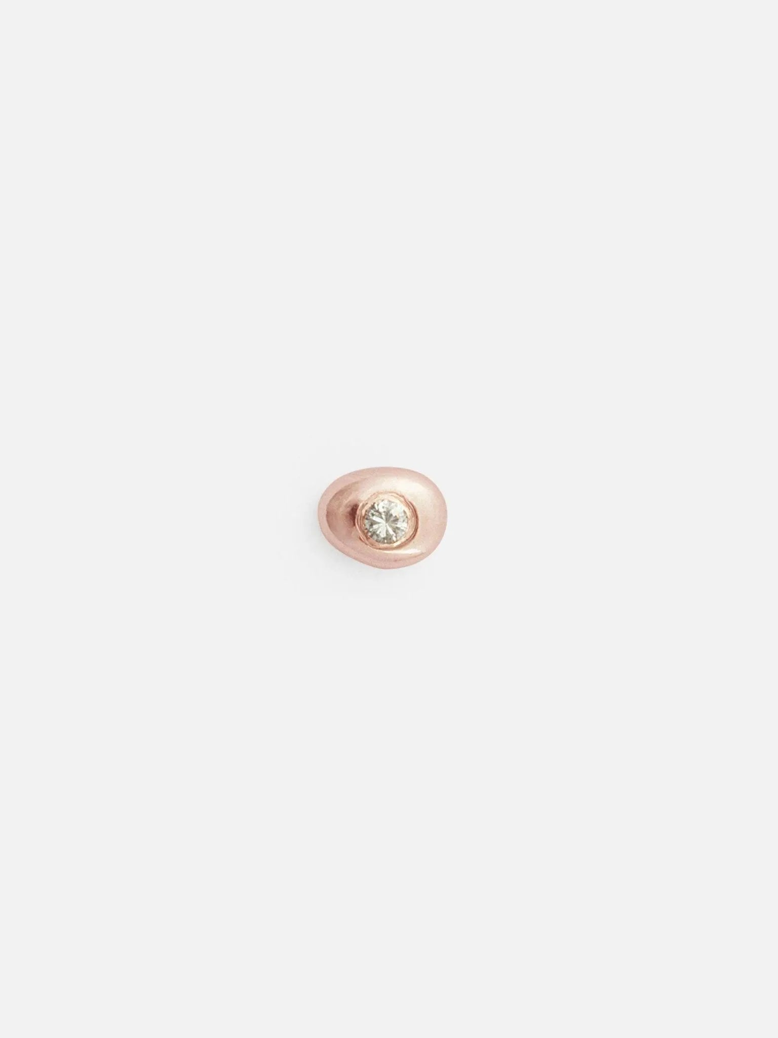 White Diamond Pebble Studs - At Present