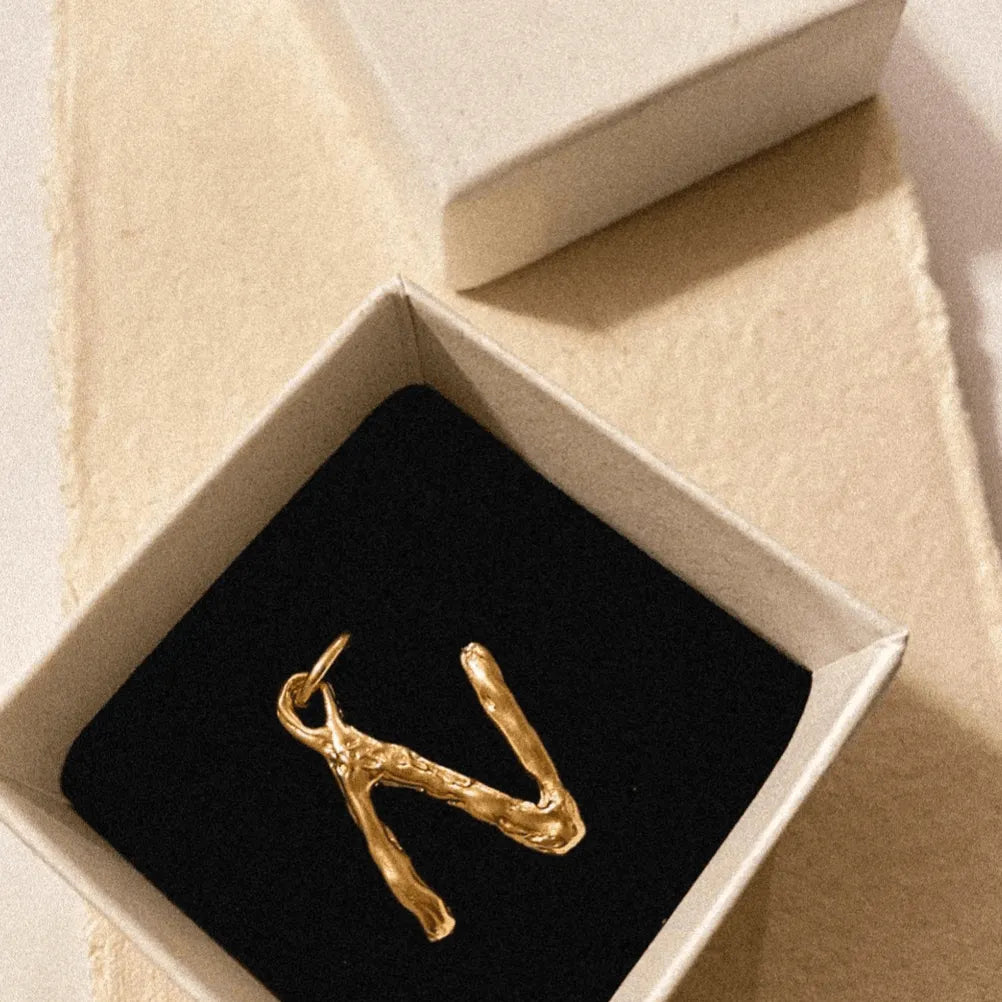 Letter Charm in Gold - At Present