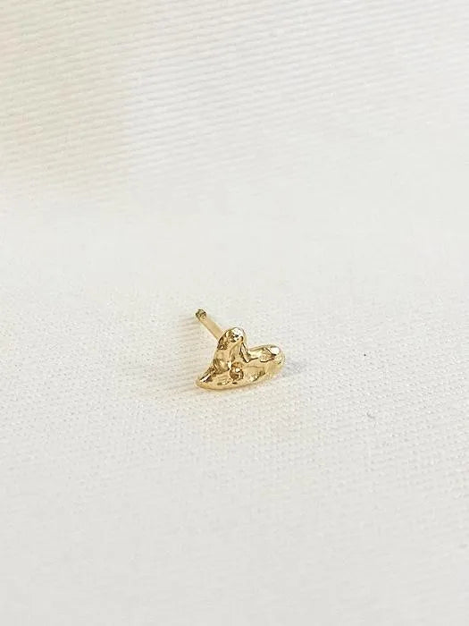 Mini Heart Stud in Gold - At Present