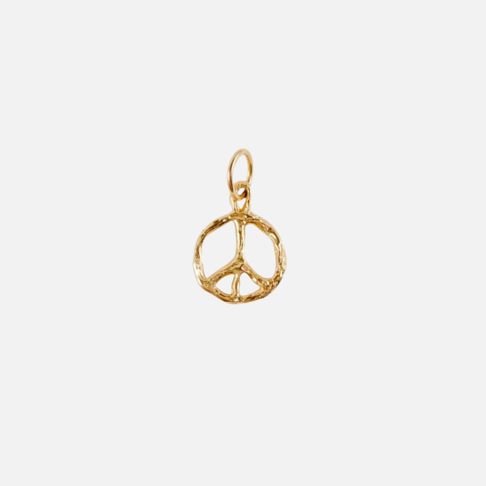 Peace Charm in Gold by Mandy Reid - At Present Jewelry