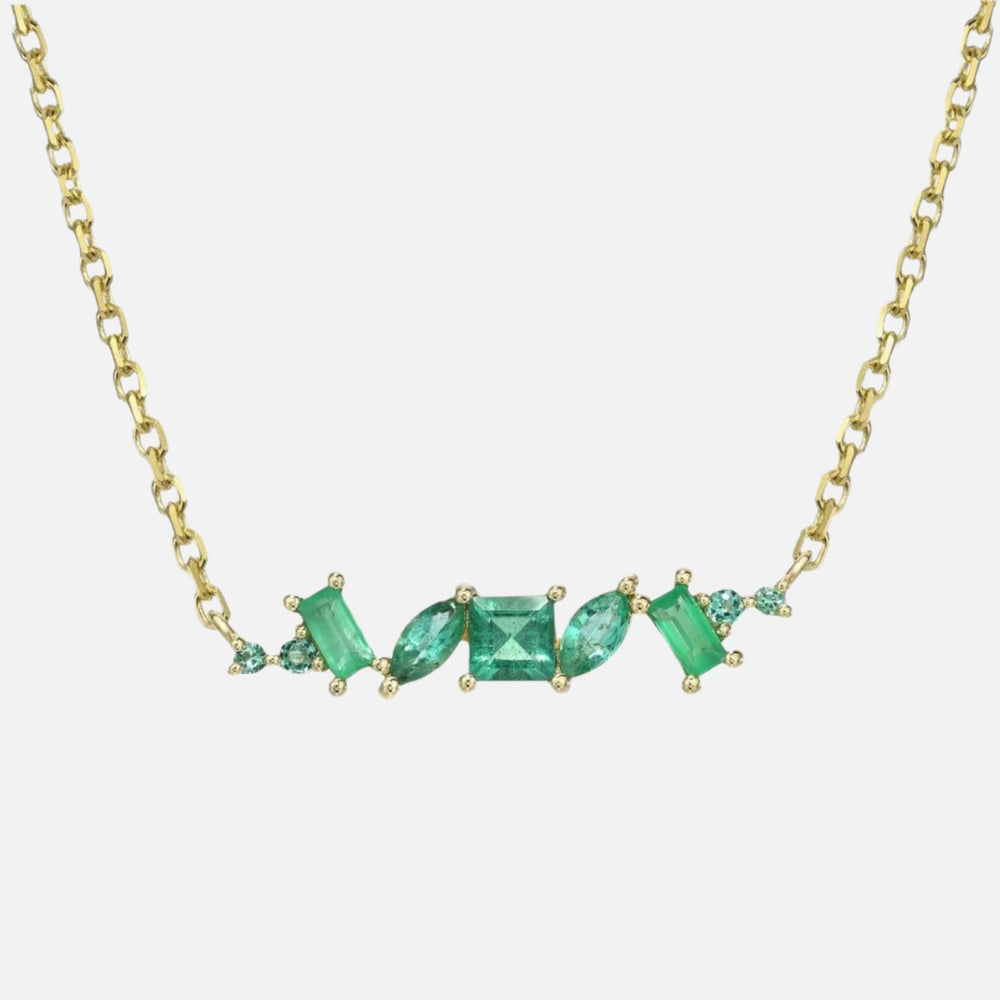 Emerald Chaos Necklace by Meredith Young - At Present Jewelry