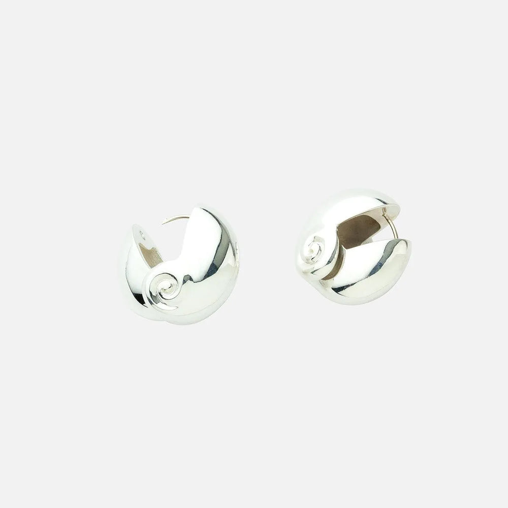 Lucilla Huggie Earrings by MM Druck - At Present Jewelry