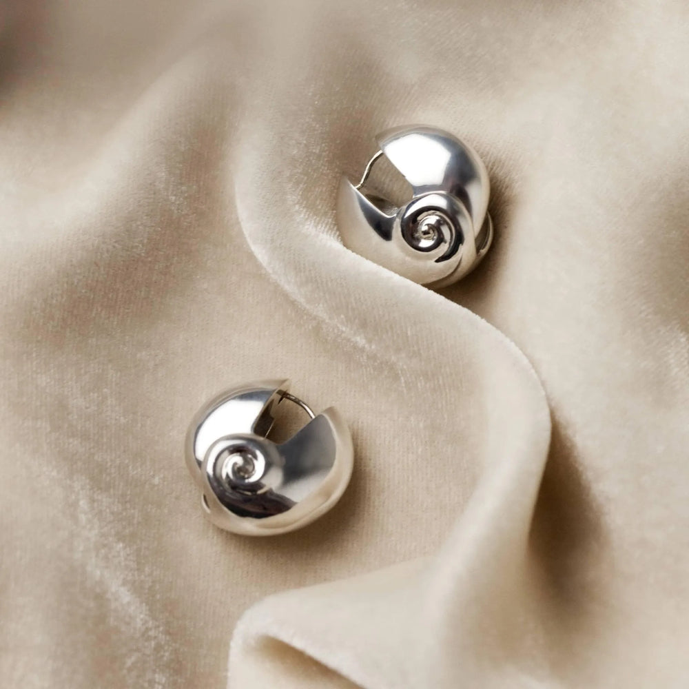 Lucilla Huggie Earrings by MM Druck - At Present Jewelry