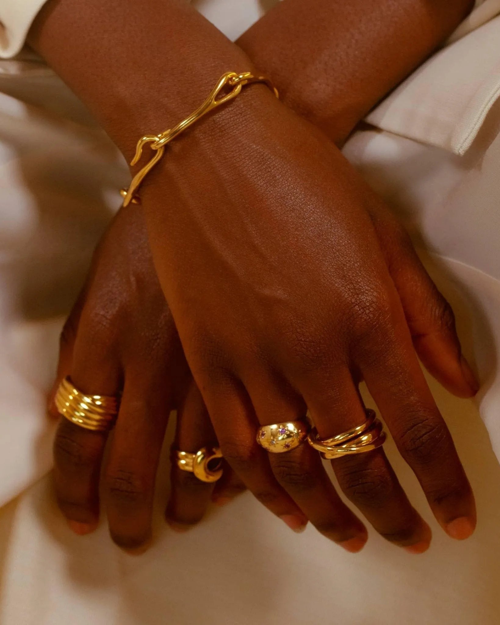 Marta Pinky Ring by MM Druck - At Present Jewelry